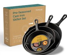 3 x Cast Iron Frying Pan Set (Unopened)