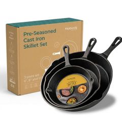 3 x Cast Iron Frying Pan Set (Unopened)