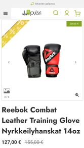 Reebok Combat Training Leather Gloves 14oz