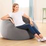 Beanless Bag Chair Inflating Furniture - Bean Bag - 1.14 m x 1.14 m x 71 cm, Grey (FREE POSTAGE) Image 2