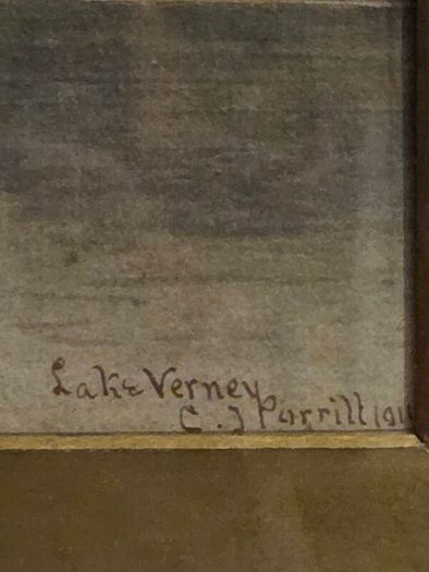 1911 Watercolour of Lake Verney - Signed