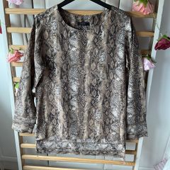 Savida long sleeve tunic animal print size 12