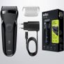 Braun Series 3 Style & Shave Electric Shaver, For Men with Precision Beard Trimmer and 5 Combs, Gifts For Men, UK 2 Pin Plug, 300BT, Black Razor (FREE POSTAGE) Image 2