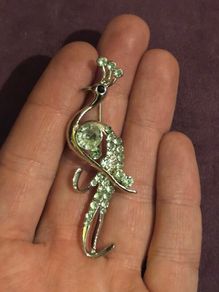 Vintage Ladies Peacock Brooch