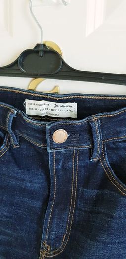 Super High Waist Dark Denim Jeans - Size 6