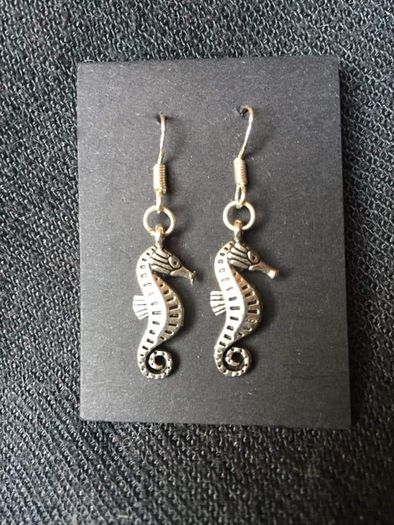 Silver Sea Horse Earrings
