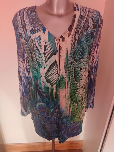 BNWT lovely Pfeffinger printed zipped tunic size UK14 EU42 Postage included
