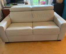 Italian Leather Sofa Bed
