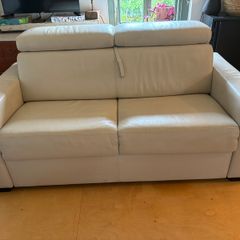 Italian Leather Sofa Bed