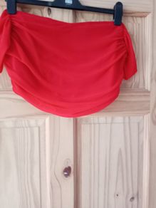 Woman's bustier with back zip and boning in front bodice for added structure