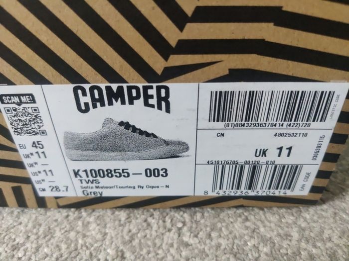 Camper Men's Peu Touring Twins Leather Sneaker, Size UK11