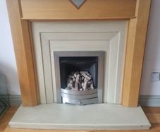 Maple wood surround fireplace