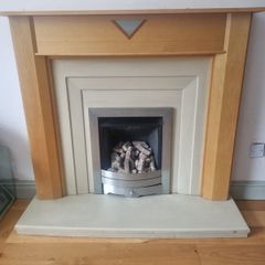 Maple wood surround fireplace