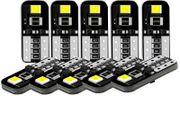 10Pcs W5W 168 194 T10 LED Canbus Light Bulbs 6000K WHite for Car Interior Dome Map Light Lights Error Free 12V