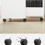 Industrial Rolling File Cabinet with 3 Drawers and Wheels, Open Compartments for A4 Documents, Letter Size, Printer Stand Image 5