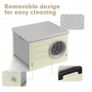 Waterproof Cat House Outdoor & Indoor, Semi-Enclosed HDPE Cat Shelter with Detachable Base - All-Weather Outdoor Cat Shelterfor Small Cats, Dogs, 54x41x31cm Image 4