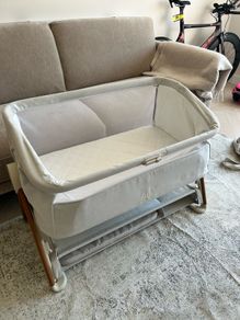 Mamas & Papas Lua Bedside Crib - Fawn