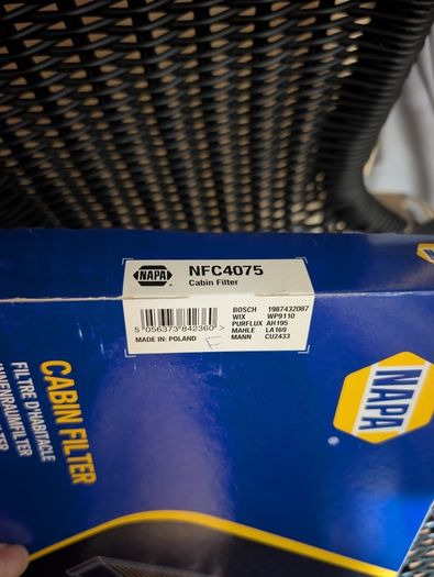 Napa cabin filter