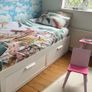 IKEA BRIMNES Daybed with 2 Drawers + Mattresses - White - Good Condition Image 2