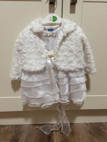 Baptism white dress 74 cm