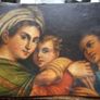 Antique Oil Painting, Old Master, Circa 1720, Madonna and Child. High Renaissance Style Madonna Canvas, After Raphael Image 3