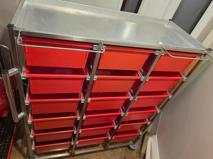 Large Stainless Steel Tool Box Trolley or Toolbox Storage Unit - Keyword Snap-on Stanley Dewalt Milwaukee Bosch Makita  etc