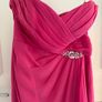 Long Pink Strapless Bridemaid Dress Image 2