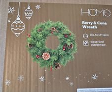 Small Christmas Wreath with Battery Lights