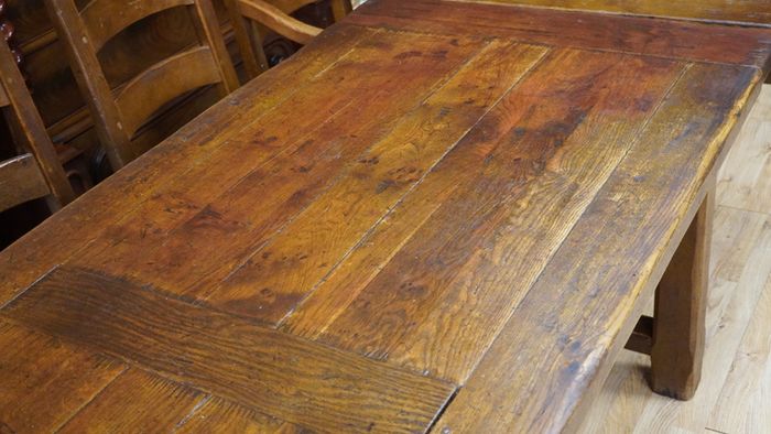 Solid Oak Rustic Refectory Table