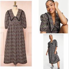 asos dress cottagecore chic prairie cute ditsy vintage