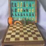 Wooden travel chess set with storage Image 3