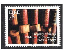 2007 Ireland 300th Anniversary of The Registry of Deeds Act Commemorative Stamp Mint Never Hinged (MNH)