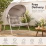 Outdoor Swing Chair with Adjustable Canopy Padded Cushions Image 2