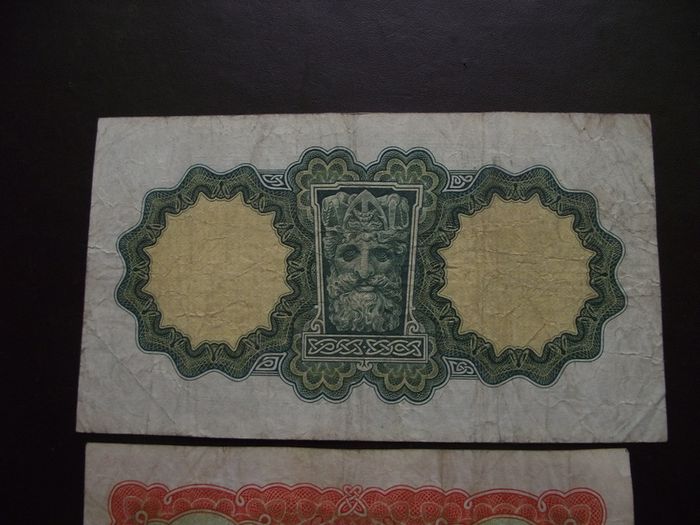 1963 Two Lady Lavery Notes: 10 shillings & 1 Pound