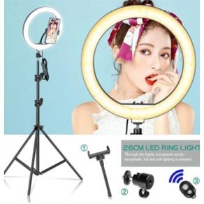 10 Inch - 26cm LED Ring Light with Tripod & Phone Holder Kit - 6151