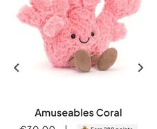 New JELLYCAT Amuseable Coral