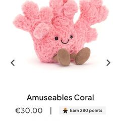 New JELLYCAT Amuseable Coral