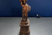 Old Statue of Liberty New York 8.25 Spelter Miniature Souvenir Building Copper