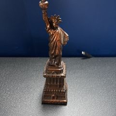 Old Statue of Liberty New York 8.25 Spelter Miniature Souvenir Building Copper