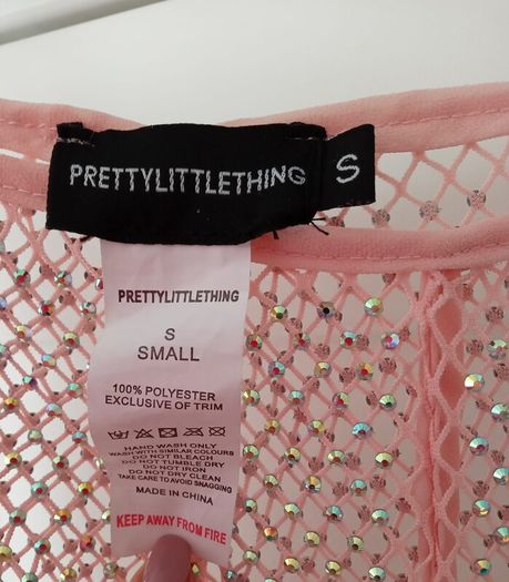 Stradivarius sparkly pink net trousers size S