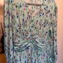 Mint Green Floral Plisse Maxi Dress   Size 10   Perfect Condition Image 2