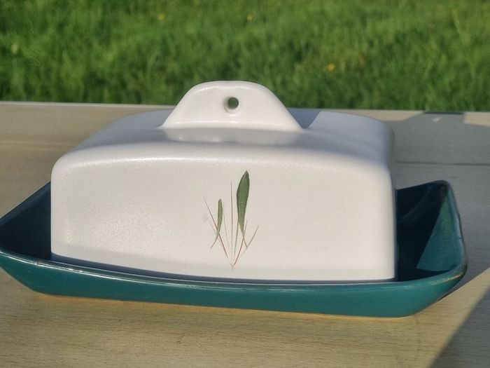 Denby Greenwheat ceramic butter/cheese dish