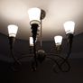 Vintage Spiral Chandelier, Cottagecore Pendant Light 5 spiral arm Image 3