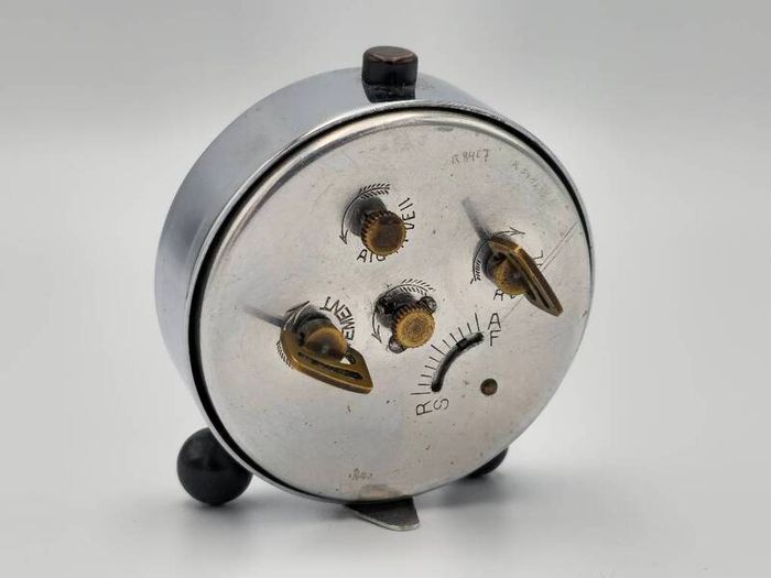 Vintage 1940s L.Ruckli Luzern Swiss made Alarm Clock WW2 Era