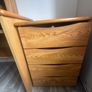 Wooden desk and  matching 4 drawer locker Image 3