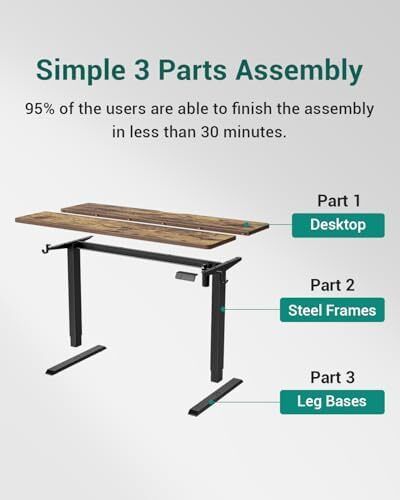 Electric Standing Desk 100 X 60 cm Heigh Adjustable Standing desk