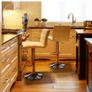 Modern Bar Stools Set of 2 Leatherette Image 2