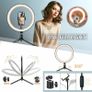 10" LED Ring Light Photographic Selfie Ring Lighting with Stand for Smartphone Youtube Makeup Video Studio Tripod Ring Light Image 6