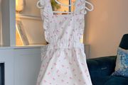 Gorgeous Girls Cream &amp; Pink Floral Pinafore Dress from GAP Kids Size: Age 3 Years / 98-100cm