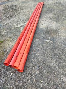 Red 125mm electric cable duct
